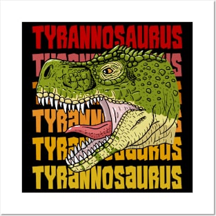 Tyrannosaurs Dinosaur Head Posters and Art